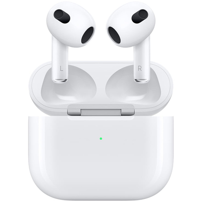 Apple AirPods 3. generációs, vezeték nélküli töltőtokkal, Fehér