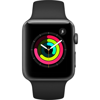 Apple Watch Series 3 GPS, 38 mm, Space Gray (fekete)