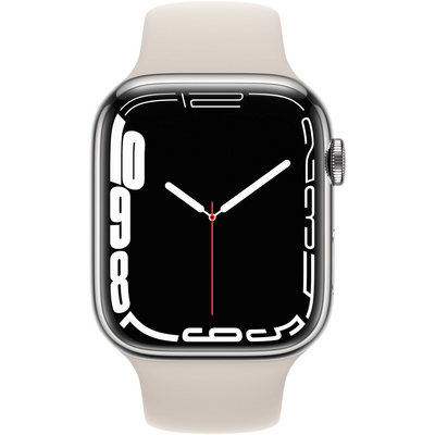 Használt Apple Watch Series 7 Cellular, 45 mm, Starlight (fehér)