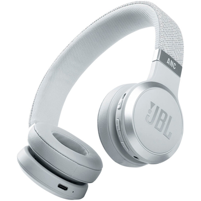 JBL Live 460NC Fejhallgató, Zajszűrő, Bluetooth, Hang asszisztens, Fehér