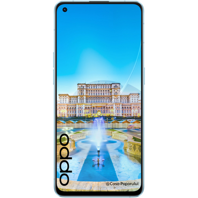 Oppo Reno6 5G Használt Mobiltelefon, Kártyafüggetlen, 8GB/128GB, Arctic Silver (kék)