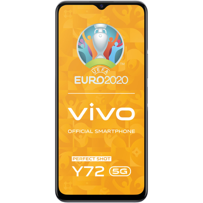 Vivo Y72 5G Mobiltelefon, Kártyafüggetlen, Dual Sim, 8GB/128GB, Graphite Black (fekete) + ajándék 149 lej értékben
